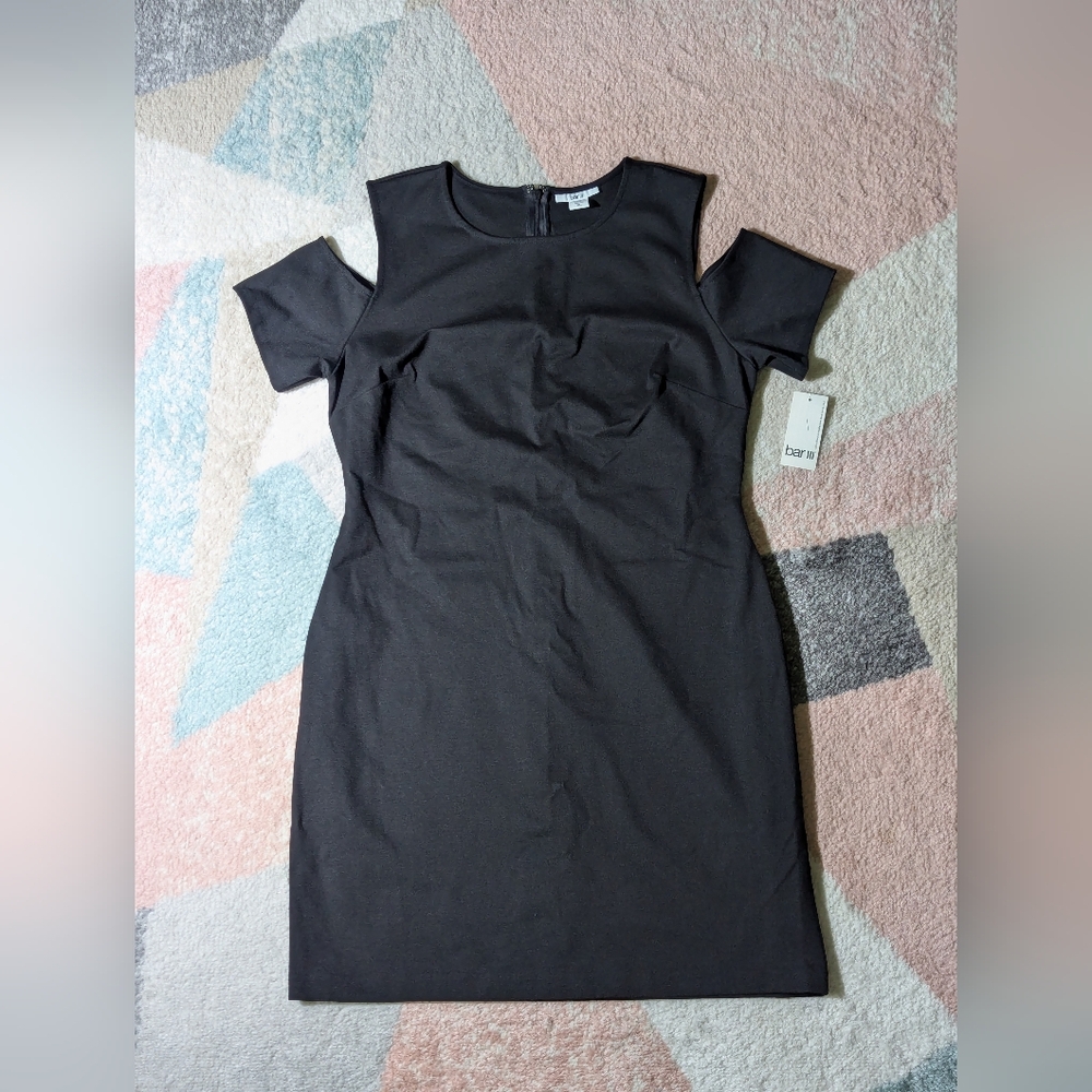bar III Black Cold Shoulder Summer Dress XL